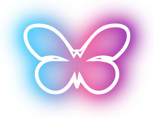 Collection of butterfly neon