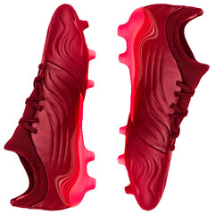 New red soccer boot