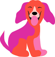 Lovely dog on png background