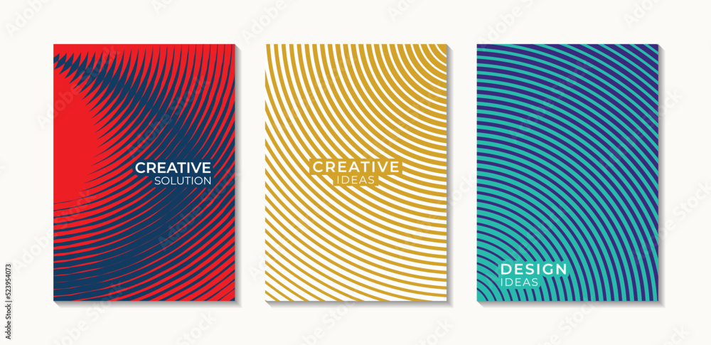 Poster flyer background design lines pattern abstract colorful collection