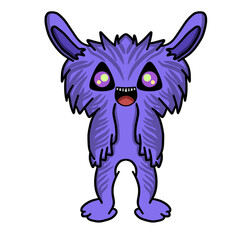 cartoon monster, blue and furry monsters, smiling furry monsters, monsters with halloween characters