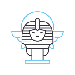 museum line icon, outline symbol, vector illustration, concept sign