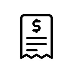 receipt line icon