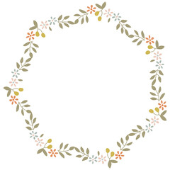 Floral Wreath Frame 