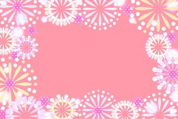 花火 フレーム 花火大会 ピンク クリスマス 感謝祭 パーティー