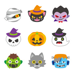 ハロウィン  キャラクター セット カラー