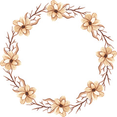 watercolor floral art set minimal style