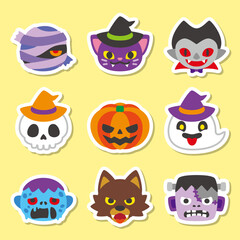 .ハロウィン  キャラクター セット シール