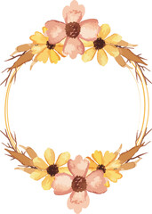 watercolor floral art set minimal style