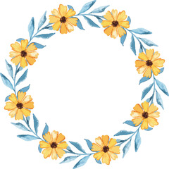 watercolor floral art set minimal style