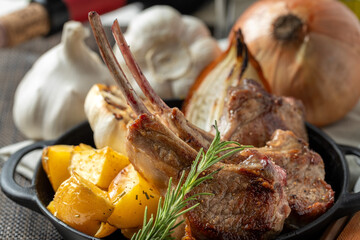 ラムチョップのグリル