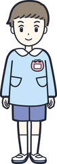 男の子（子供・園児）のイラスト素材（主線ありカラー）