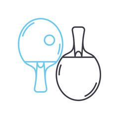 table tennis line icon, outline symbol, vector illustration, concept sign