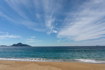 paisaje de la playa en manzanillo Colima, México 