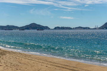 paisaje de la playa en manzanillo Colima, México 