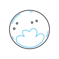 mochi line icon, outline symbol, vector illustration, concept sign