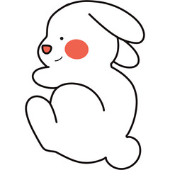 Fototapeta premium rabbit with a heart