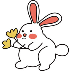 easter bunny with egg