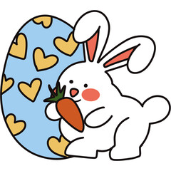 easter bunny with easter egg