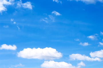 Plakat White clouds bluesky images summer outdoor background
