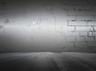 old interior with brick wall