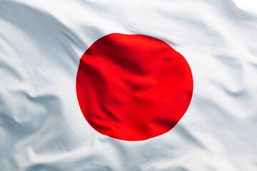 Close up of Japan flag background