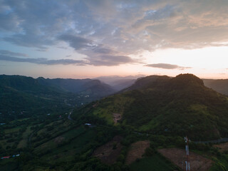 Obraz premium sunrise over the mountains