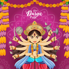 Durga Puja Indian festival banner