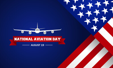 National Aviation Day vector illustration. Suitable for Poster, Banners, background and greeting card. 