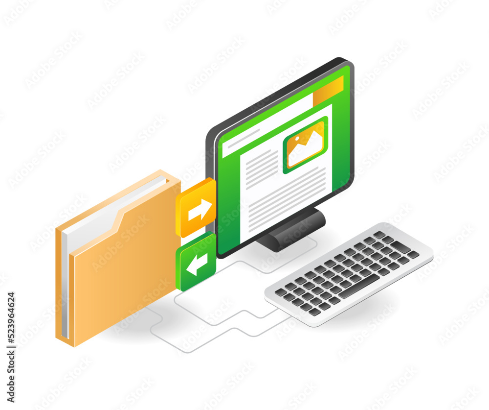 Poster Transfer server data to computer