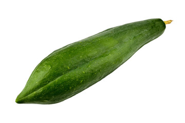 green papaya isolated on white background, ingredient Spicy green papaya salad or somtum Famous food in thailand