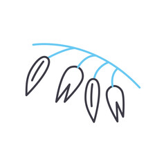 oat line icon, outline symbol, vector illustration, concept sign
