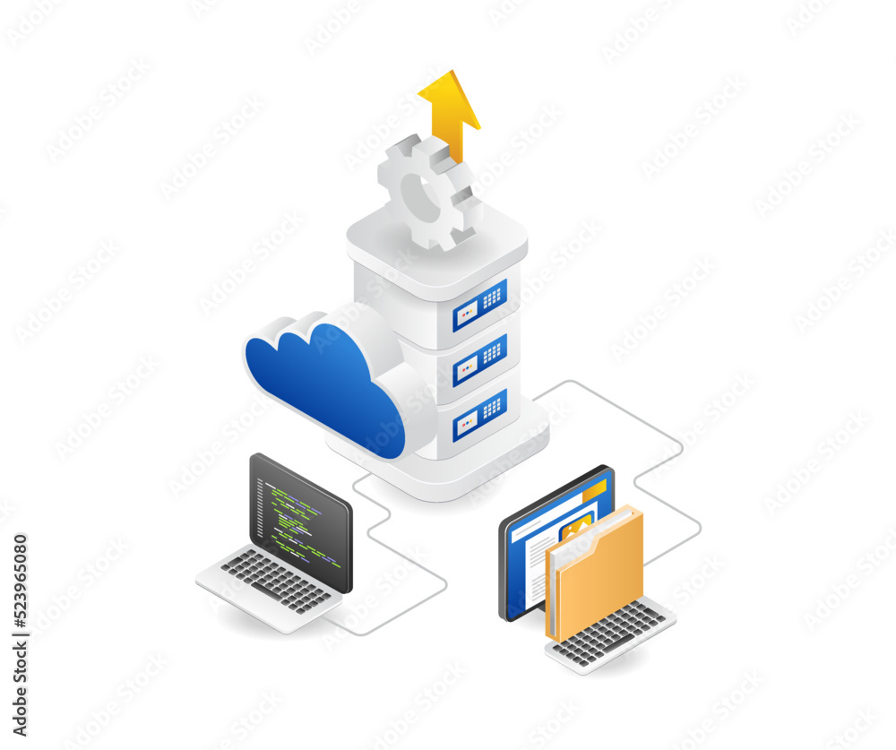 Aufkleber Process cloud server program language data network