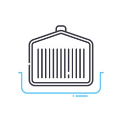 grille line icon, outline symbol, vector illustration, concept sign