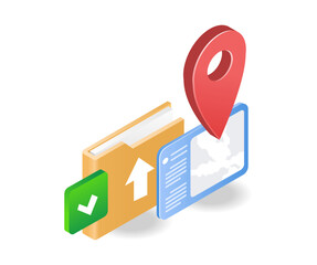 Location map application folder delivery