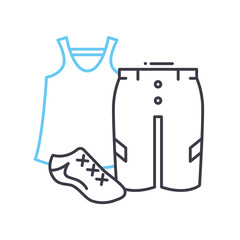 sportswear line icon, outline symbol, vector illustration, concept sign
