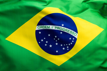 Close up of Brazil flag background