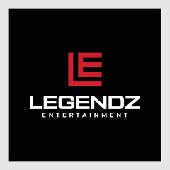 LE Letter Business Logo Design Alphabet Icon Vector Symbol