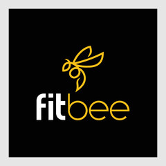 honey Bee animals logo vector