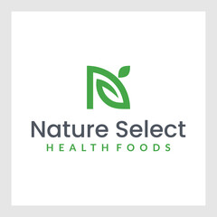Fototapeta premium etter N logo. Vector N letter business,natural brand logo design