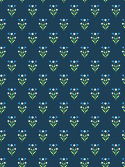 Cute simple Ditsy dress floral seamless pattern in vintage style