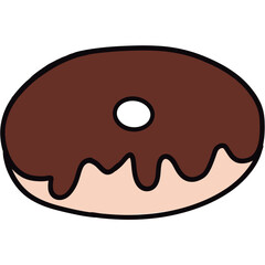 donut with chocolate