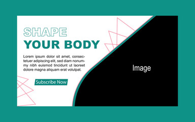 Social Media Banner Design, Gym Banner