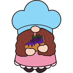 Gnomes with blueberry cheesecake 