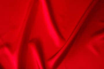 Close up of red silk background