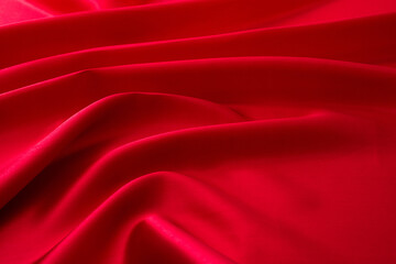 Close up of red silk background