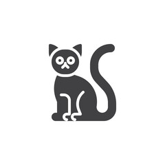 Cat sitting vector icon