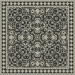 Tile glaze mosaic seamless- 3d illustration decor wall