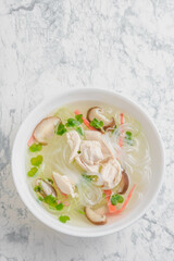 鶏ササミの春雨スープ