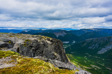 Fototapeta na wymiar Khibiny Mountains. Ski resort- Arctic region of Russia is a popular hiking trail